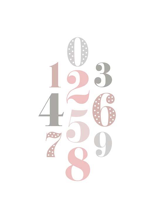 numbers pink poster pink numbers desenioie