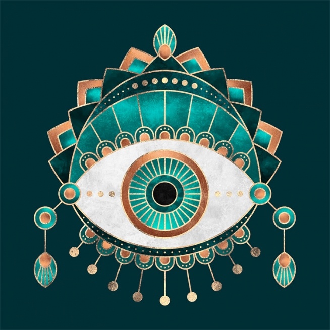 Teal Eye Poster