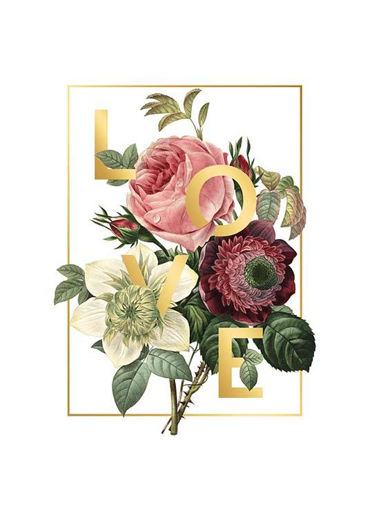 Love Flowers Poster