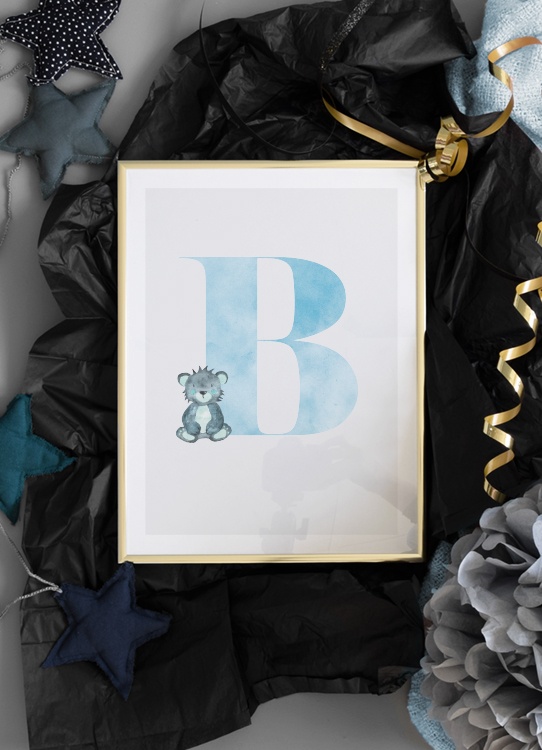 Alphabet B Poster - Letter B - Desenio.ie