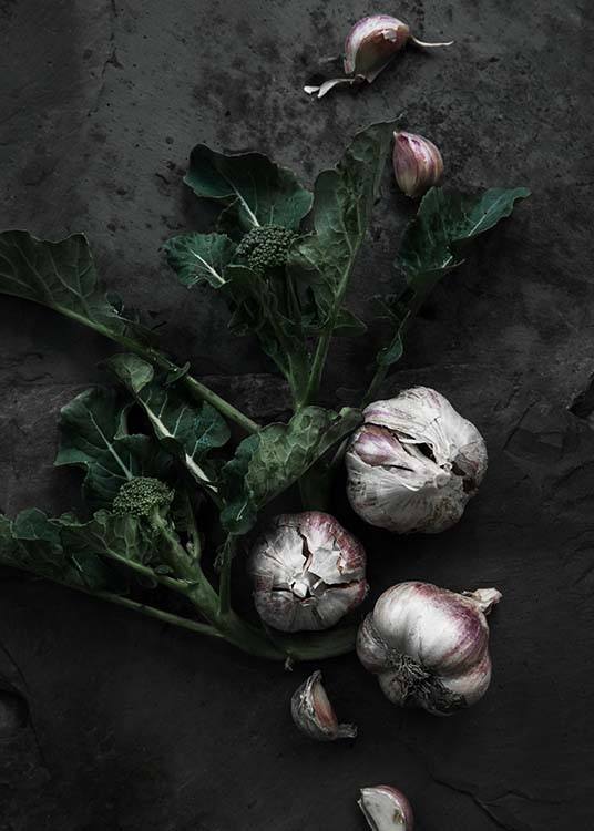 Broccoli And Garlic Poster