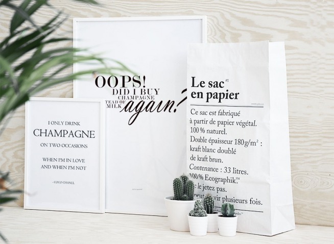 Fashion Poster Print A Citation From Coco Chanel Desenio Ie
