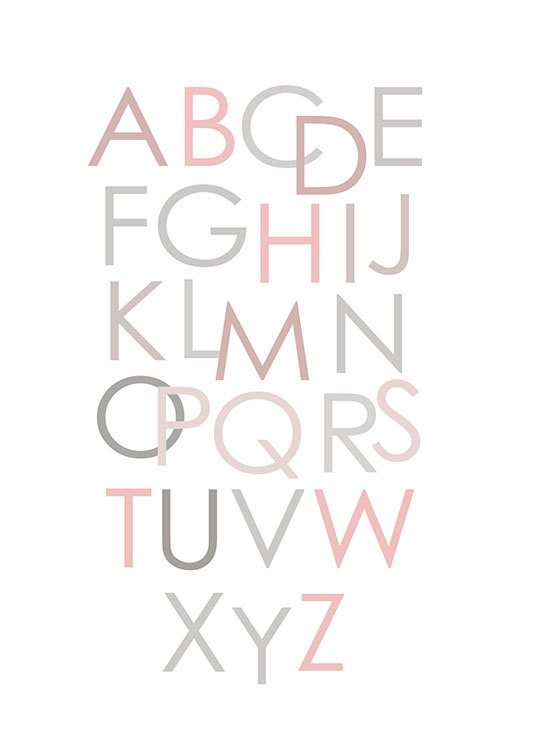 Alphabet Pink Eng, Poster