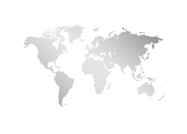 World Map Silver, Poster