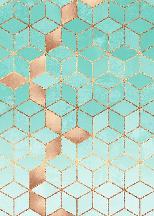 Soft Gradient Aquamarine Poster