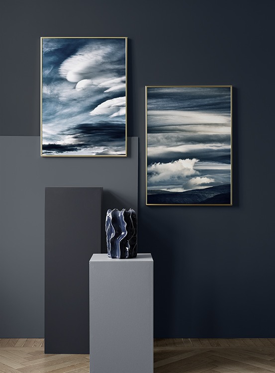 Abstract posters in blue